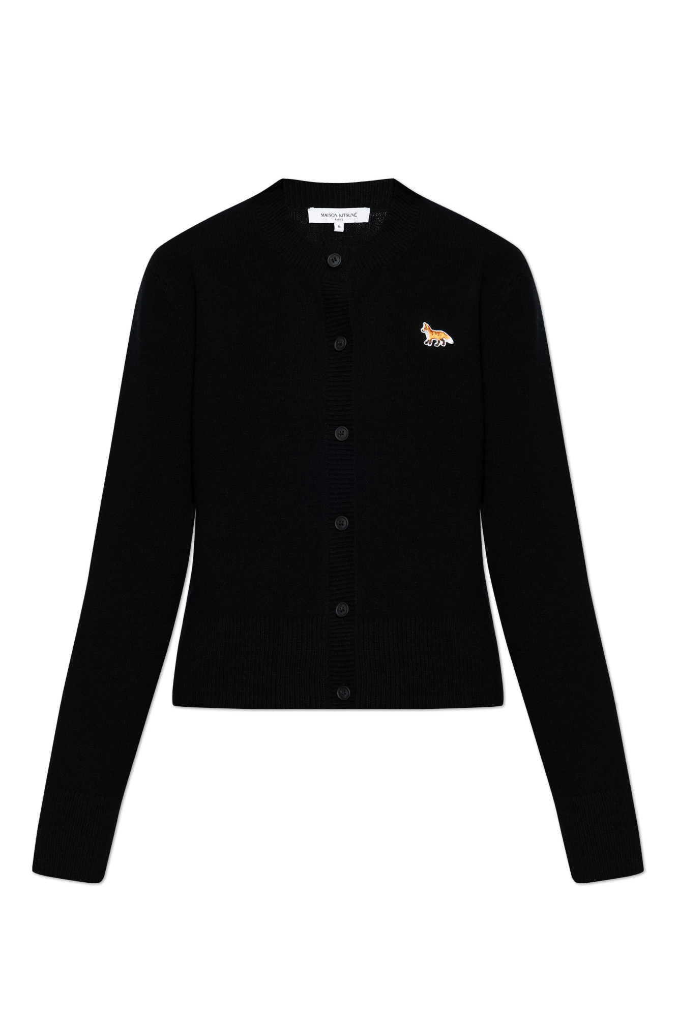 【送料&関税込】Maison KitsunAC Black Wool Cardigan 7310_058754_060_maison-kitsune